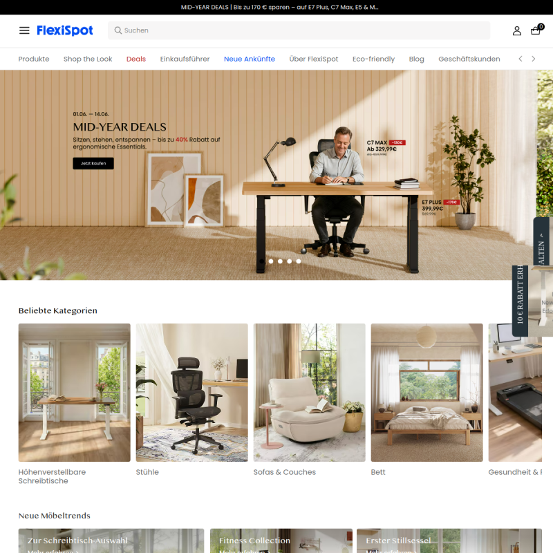 Ergonomische Büromöbel von FlexiSpot